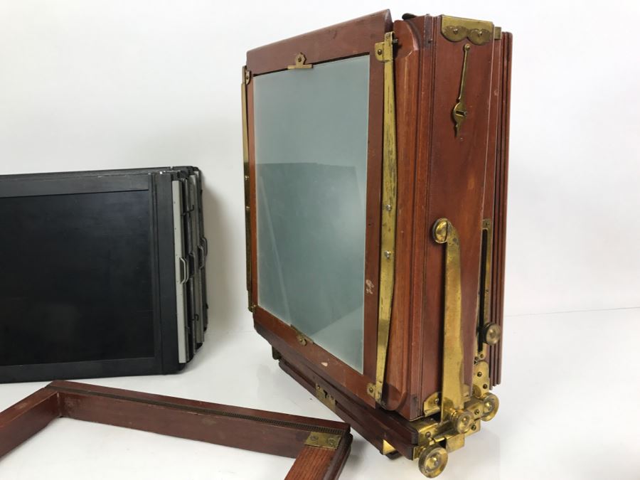 Vintage Eastman View No. 2 Wood And Brass Bellows Camera Improved Model Of Century View And Empire State No. 2 Eastman Kodak [Photo 38]