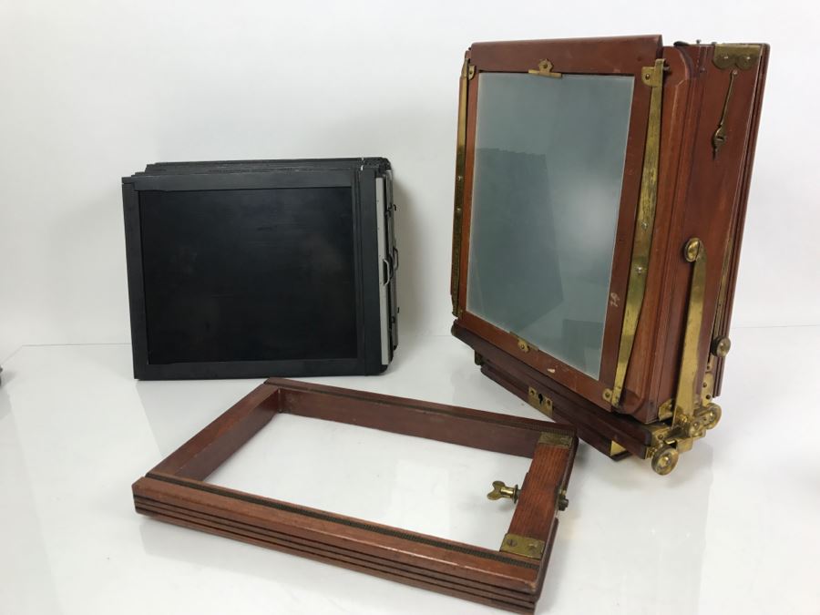 Vintage Eastman View No. 2 Wood And Brass Bellows Camera Improved Model Of Century View And Empire State No. 2 Eastman Kodak [Photo 37]