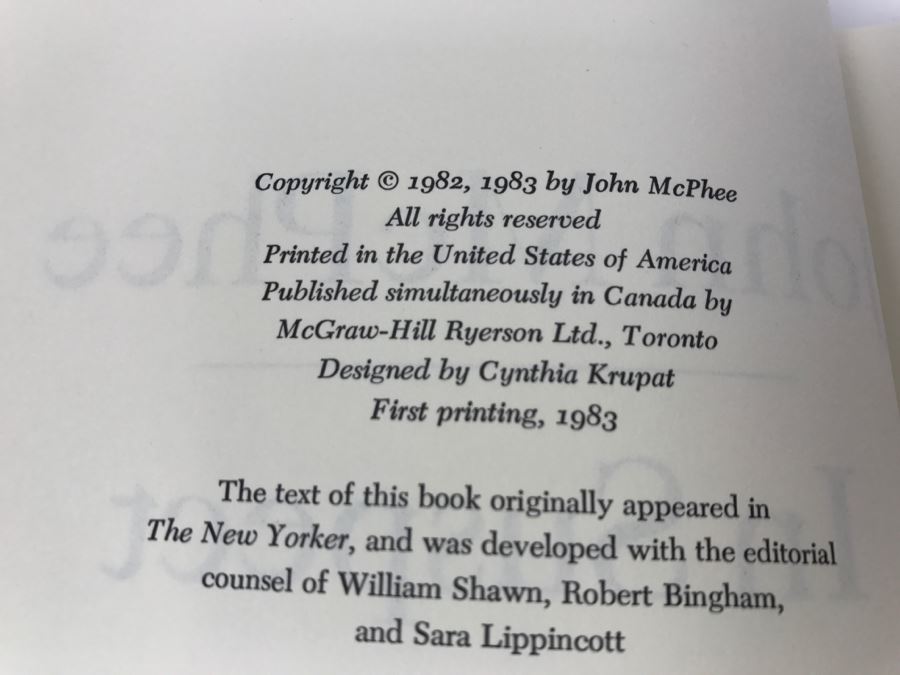 Hardcover Book 'In Suspect Terrain' First Printing 1983 Hand Signed And Personalized By John McPhee See Details [Photo 10]