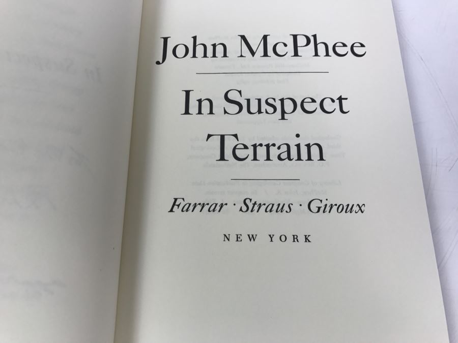 Hardcover Book 'In Suspect Terrain' First Printing 1983 Hand Signed And Personalized By John McPhee See Details [Photo 8]