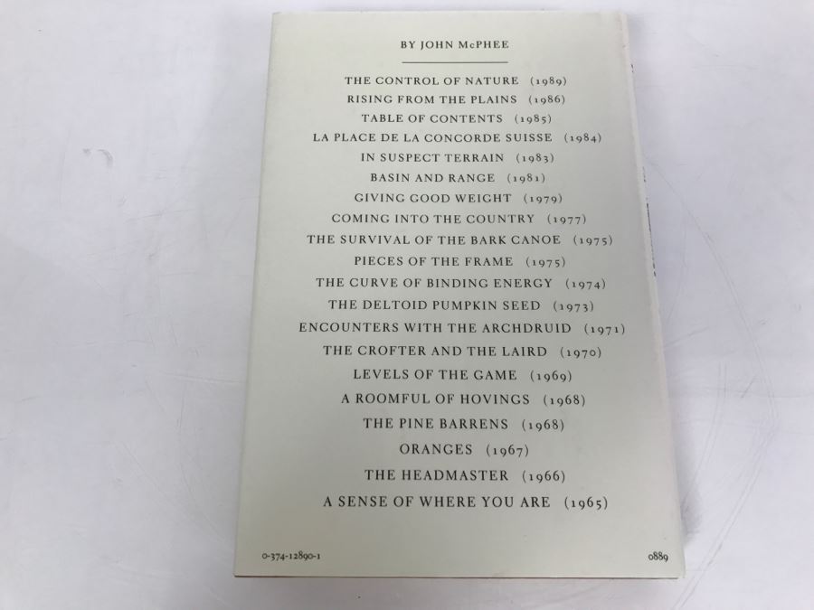 Hardcover Book 'The Control Of Nature' Handsigned And Personalized By John McPhee First Edition 1989 See Details [Photo 4]
