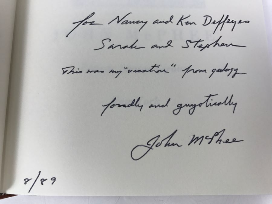 Hardcover Book 'The Control Of Nature' Handsigned And Personalized By John McPhee First Edition 1989 See Details [Photo 8]