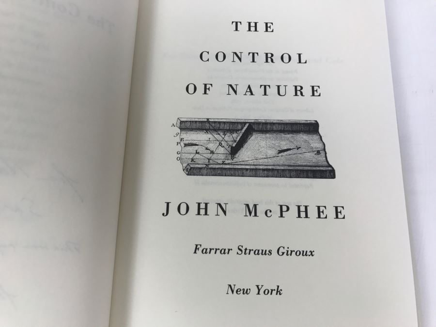 Hardcover Book 'The Control Of Nature' Handsigned And Personalized By John McPhee First Edition 1989 See Details [Photo 9]