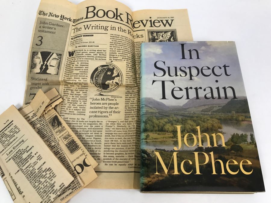 Hardcover Book 'In Suspect Terrain' First Printing 1983 Hand Signed And Personalized By John McPhee See Details [Photo 3]