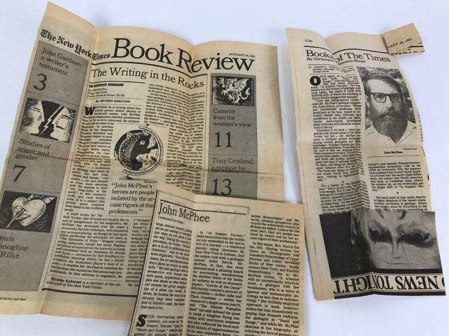 Hardcover Book 'In Suspect Terrain' First Printing 1983 Hand Signed And Personalized By John McPhee See Details [Photo 11]