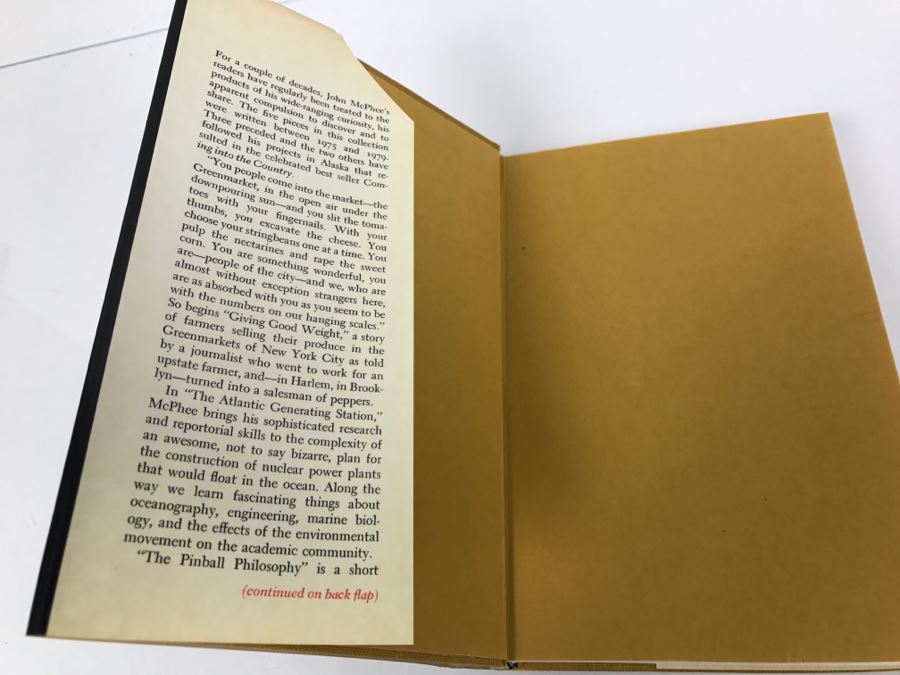 Hardcover Book 'Giving Good Weight' By John McPhee Personalized And Handsigned By John McPhee See Details [Photo 5]