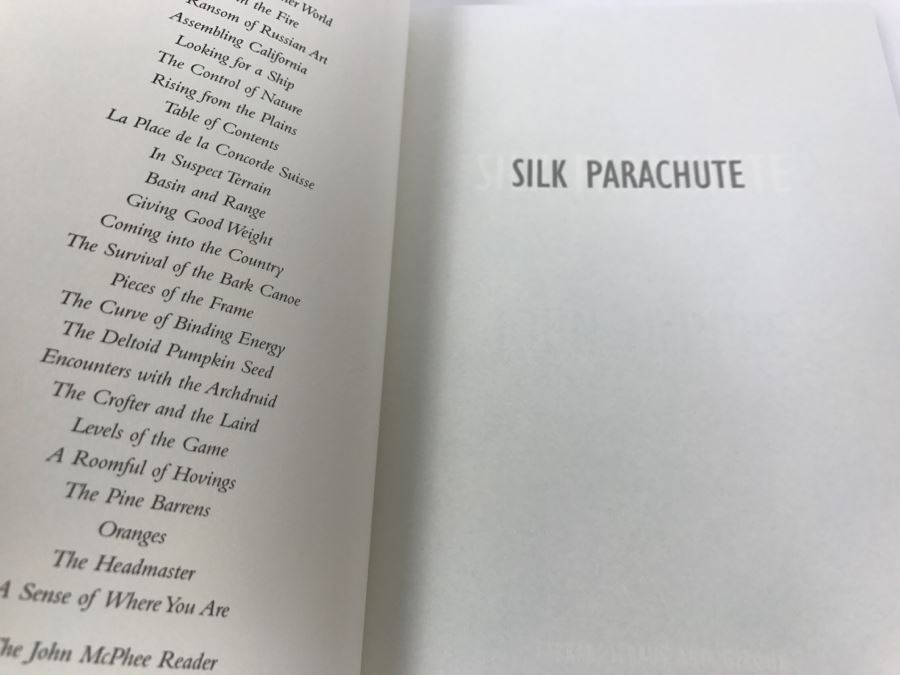 Hardcover Book 'Silk Parachute' By John McPhee Handsigned And Personalized By John McPhee See Details [Photo 8]