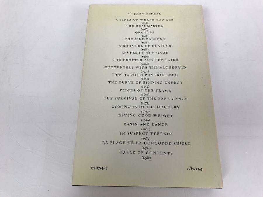 Hardcover Book 'Table Of Contents' By John McPhee First Printing 1985 Handsigned And Personalized By John McPhee See Details [Photo 4]