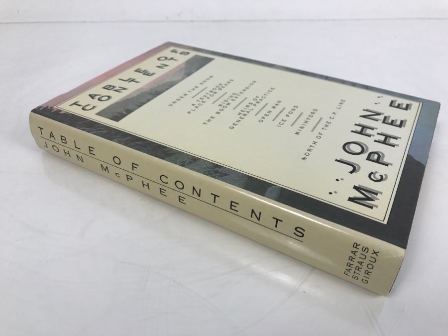 Hardcover Book 'Table Of Contents' By John McPhee First Printing 1985 Handsigned And Personalized By John McPhee See Details [Photo 3]