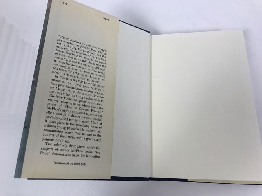 Hardcover Book 'Table Of Contents' By John McPhee First Printing 1985 Handsigned And Personalized By John McPhee See Details [Photo 5]
