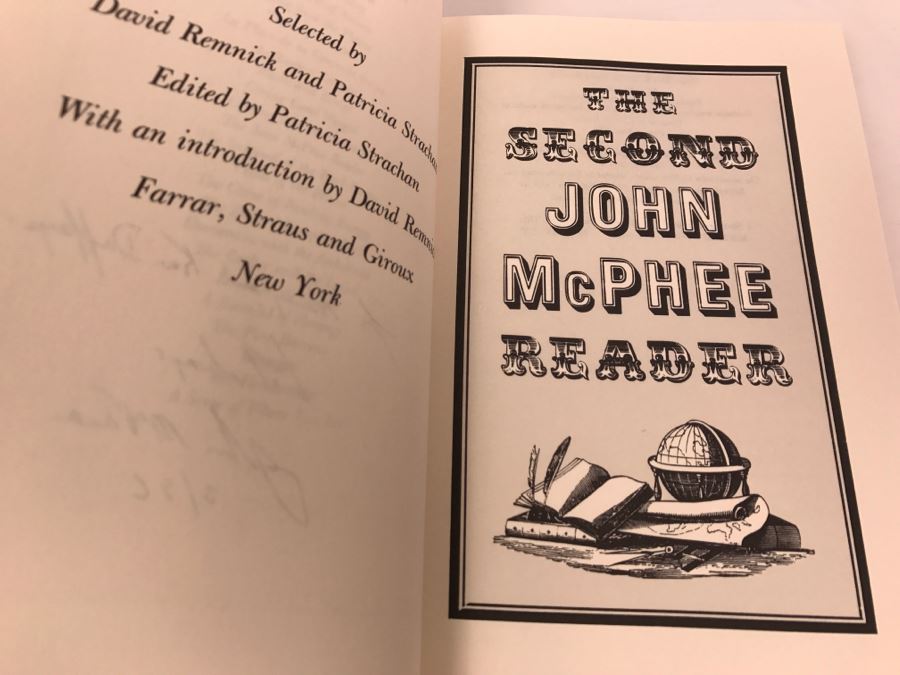Hardcover Book 'The Second John McPhee Reader' By John McPhee First Edition 1996 Handsigned And Personalized By John McPhee See Details [Photo 10]