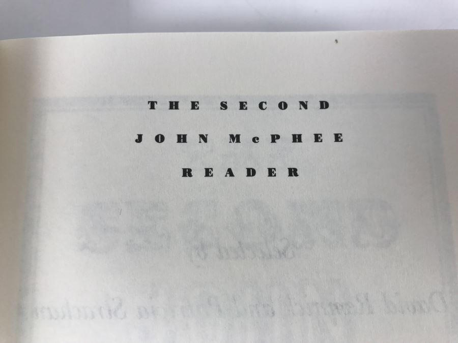 Hardcover Book 'The Second John McPhee Reader' By John McPhee First Edition 1996 Handsigned And Personalized By John McPhee See Details [Photo 8]