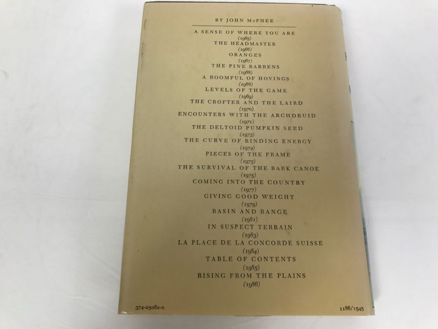 Hardcover Book 'Rising From The Plains' By John McPhee First Edition 1986 Personalized And Signed By John McPhee See Details [Photo 4]