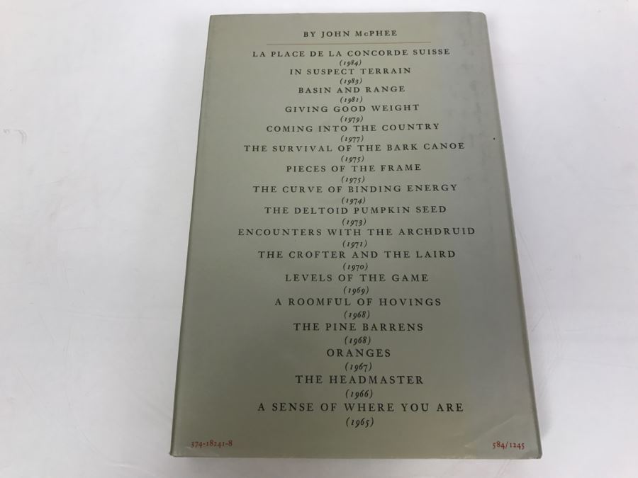 Hardcover Book 'La Place De La Concorde Suisse' By John McPhee First Printing 1984 Personalized And Handsigned By John McPhee See Details [Photo 4]