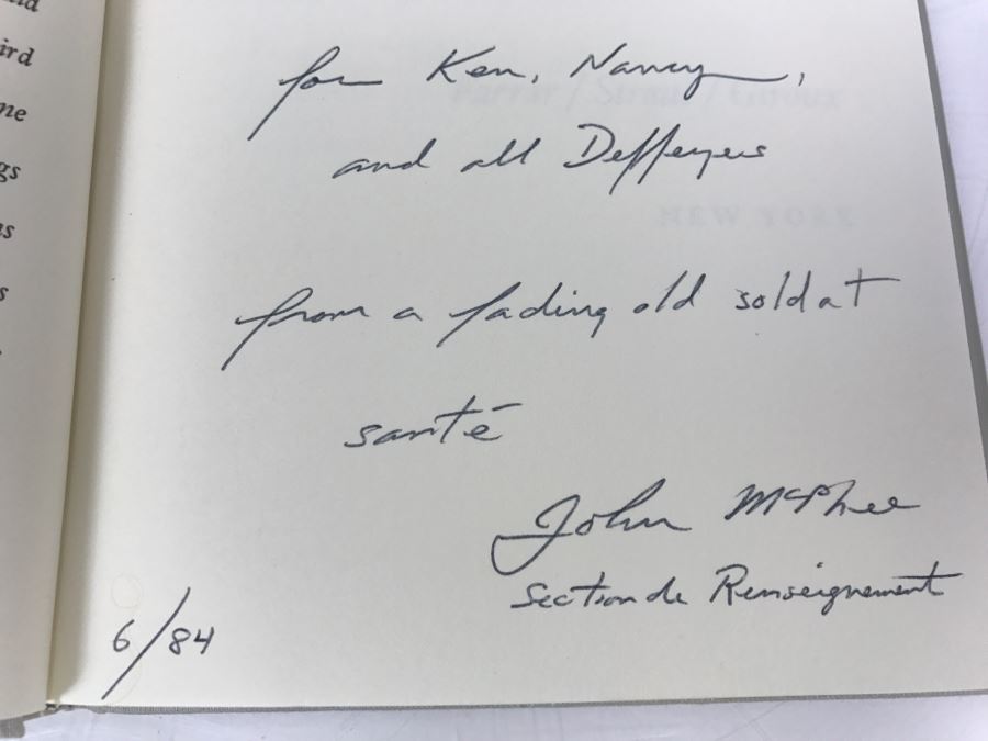 Hardcover Book 'La Place De La Concorde Suisse' By John McPhee First Printing 1984 Personalized And Handsigned By John McPhee See Details [Photo 7]