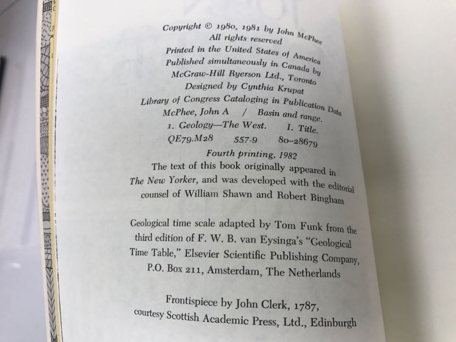 Paperback Book 'Basin And Range' By John McPhee Fourth Printing 1982 Handsigned And Personalized By John McPhee See Details [Photo 9]