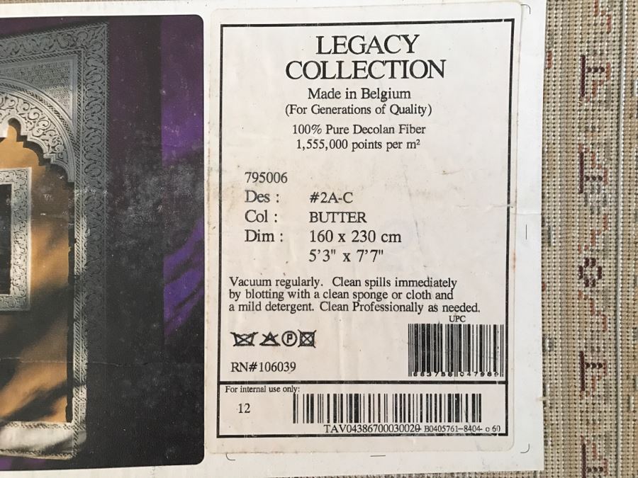 JUST ADDED - Synthetic Belgium Area Rug Legacy Collection 5'3' X 7'7' [Photo 2]