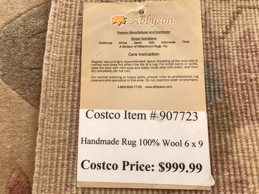 JUST ADDED - Abbyson Handmade Area Rug 100% Wool 6' X 9' Retails For $999 [Photo 13]