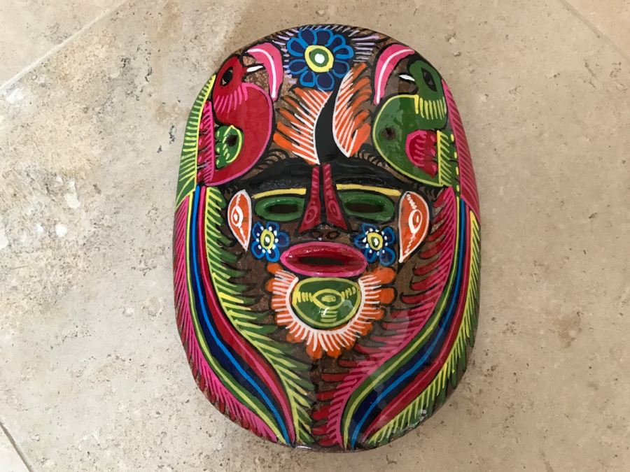 JUST ADDED - Handpainted Peruvian Clay Mask