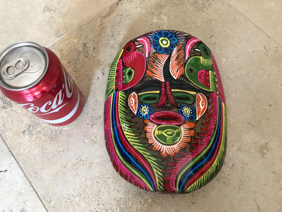 JUST ADDED - Handpainted Peruvian Clay Mask [Photo 2]