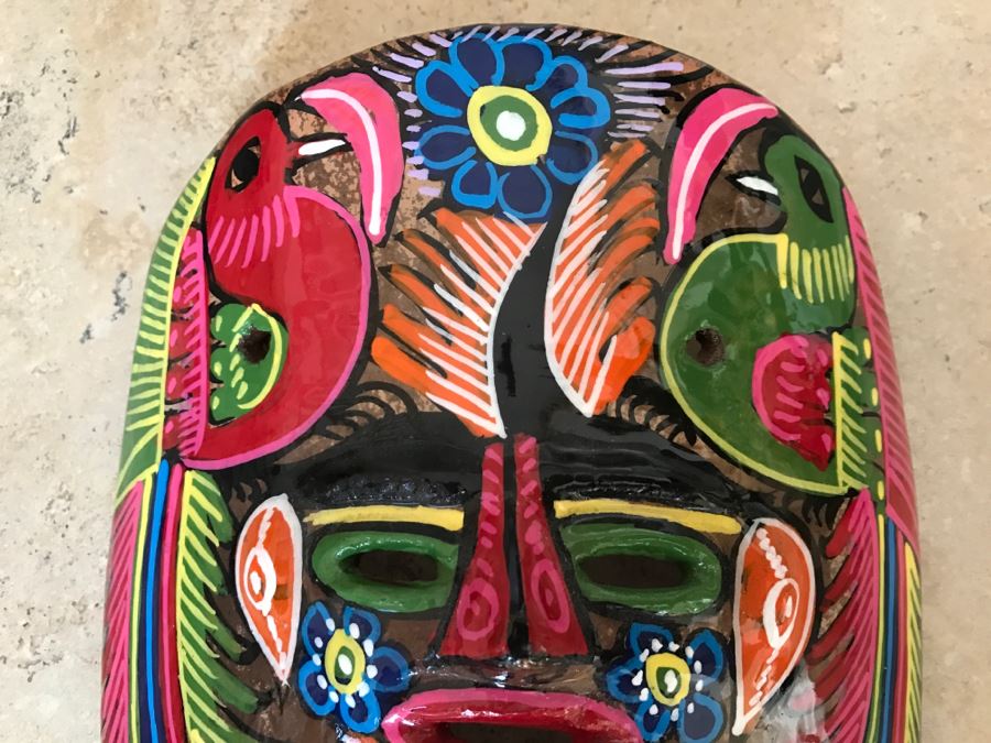 JUST ADDED - Handpainted Peruvian Clay Mask [Photo 5]