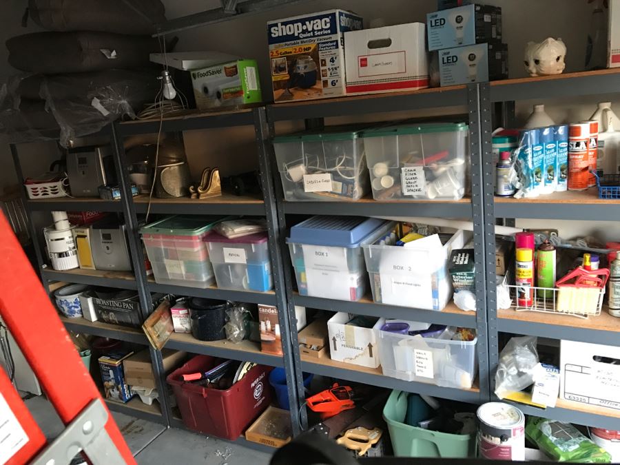 JUST ADDED - Contents Of Everything On Second Shelves From The Right (5 Shelves) - Does Not Include Shelving - See All Photos