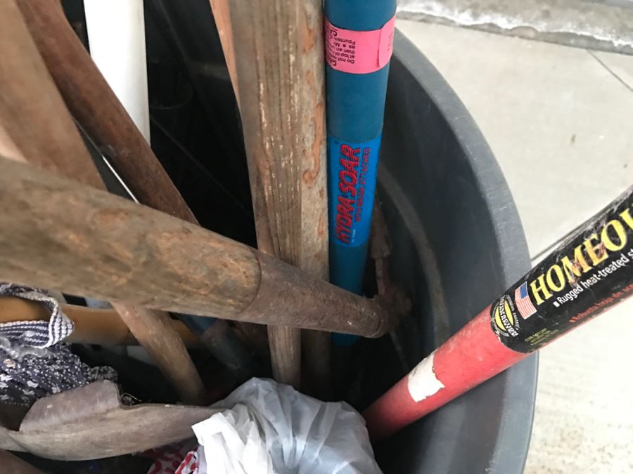 JUST ADDED - Garbage Can Filled With Garden Tools [Photo 8]