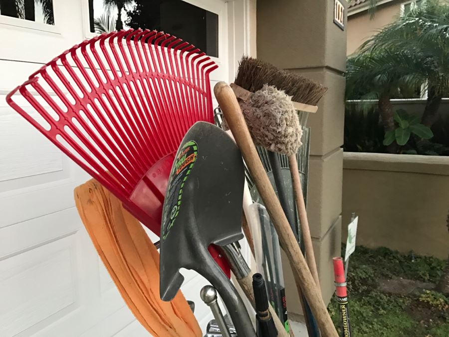 JUST ADDED - Garbage Can Filled With Garden Tools [Photo 12]