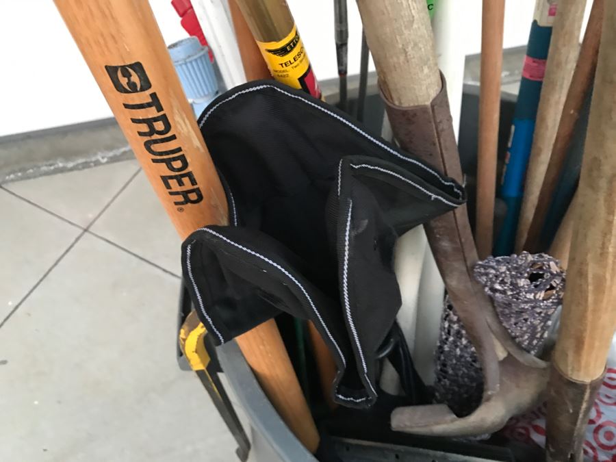 JUST ADDED - Garbage Can Filled With Garden Tools [Photo 4]