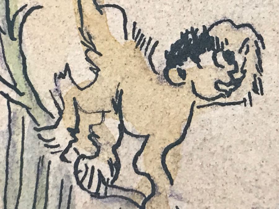 JUST ADDED - Appears To Be A Hand Drawn Map Titled 'G. I. Vagabond Journey Across India' - See Details For More Info - 18.5' X 9.5' [Photo 32]