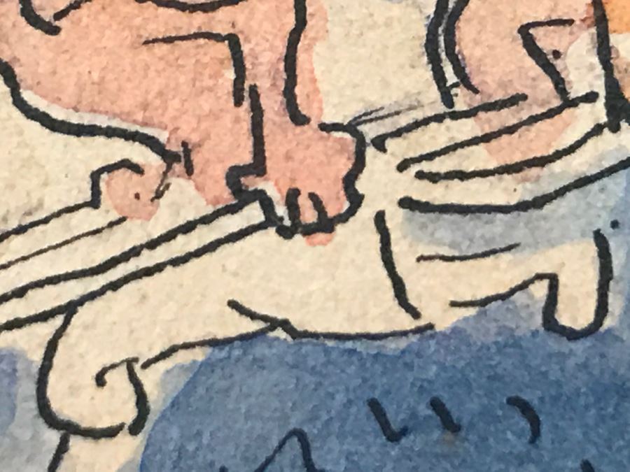 JUST ADDED - Appears To Be A Hand Drawn Map Titled 'G. I. Vagabond Journey Across India' - See Details For More Info - 18.5' X 9.5' [Photo 35]