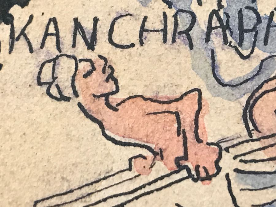 JUST ADDED - Appears To Be A Hand Drawn Map Titled 'G. I. Vagabond Journey Across India' - See Details For More Info - 18.5' X 9.5' [Photo 34]