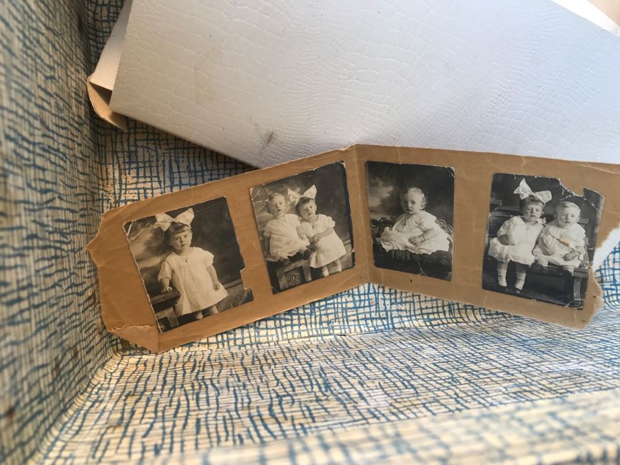 JUST ADDED - Vintage Military Trunk Filled With Various Items Including Personalized Cards From Overseas - See All Photos [Photo 11]