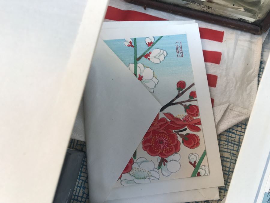 JUST ADDED - Vintage Military Trunk Filled With Various Items Including Personalized Cards From Overseas - See All Photos [Photo 7]