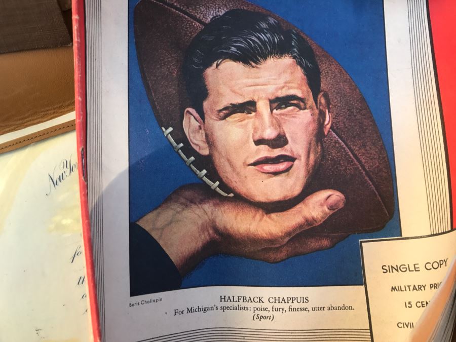 JUST ADDED - Vintage Green Trunk Filled With Various Items Including Log Book Of Every Letter Written By Father To Daughter Serving As Army Nurse In WWII, Coins, Wallet, Diplomas, Vintage 1940s Newsweek And TIME Magazines And More - See All Photos [Photo 22]