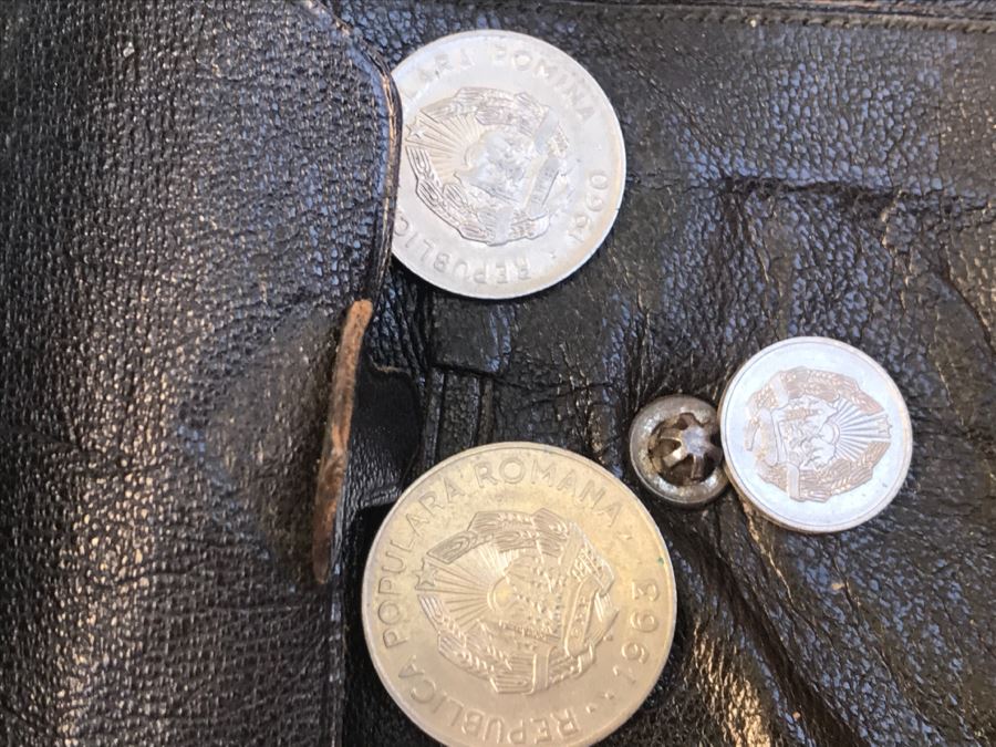 JUST ADDED - Vintage Green Trunk Filled With Various Items Including Log Book Of Every Letter Written By Father To Daughter Serving As Army Nurse In WWII, Coins, Wallet, Diplomas, Vintage 1940s Newsweek And TIME Magazines And More - See All Photos [Photo 8]