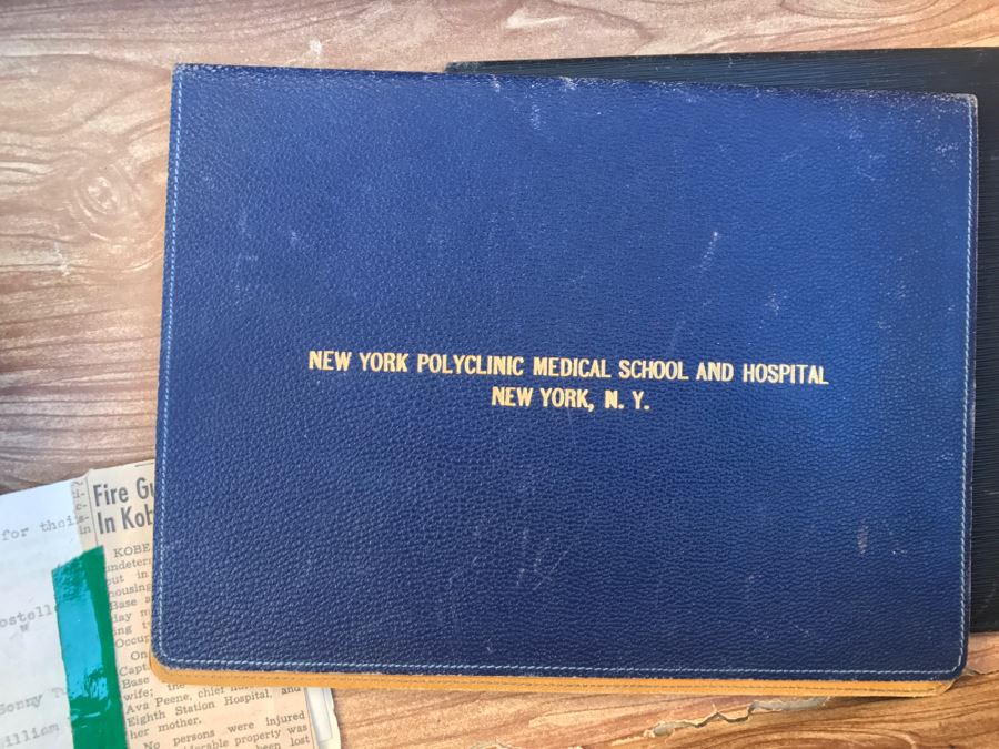 JUST ADDED - Vintage Green Trunk Filled With Various Items Including Log Book Of Every Letter Written By Father To Daughter Serving As Army Nurse In WWII, Coins, Wallet, Diplomas, Vintage 1940s Newsweek And TIME Magazines And More - See All Photos [Photo 37]