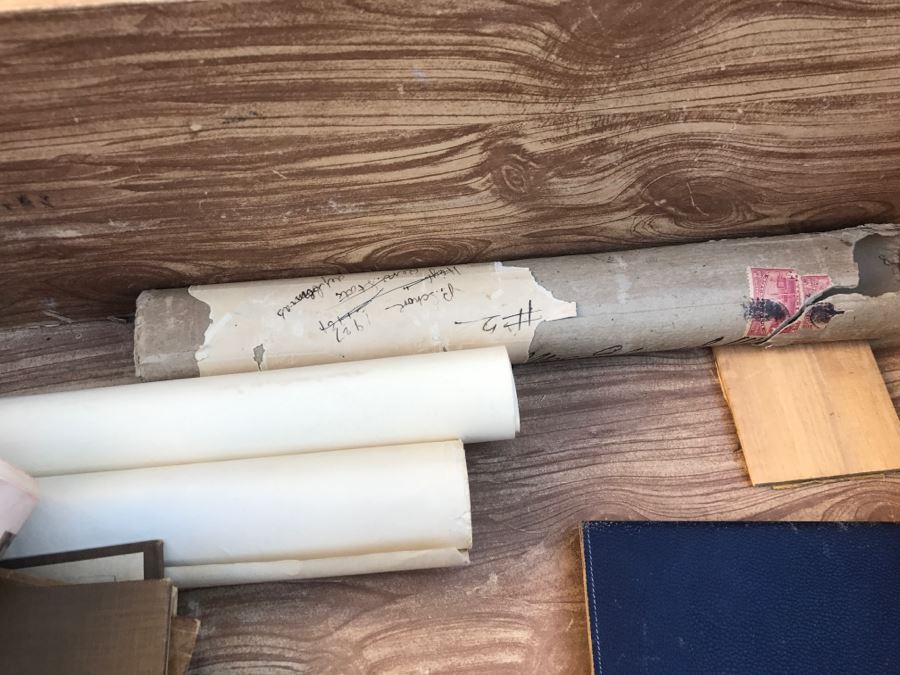 JUST ADDED - Vintage Green Trunk Filled With Various Items Including Log Book Of Every Letter Written By Father To Daughter Serving As Army Nurse In WWII, Coins, Wallet, Diplomas, Vintage 1940s Newsweek And TIME Magazines And More - See All Photos [Photo 32]