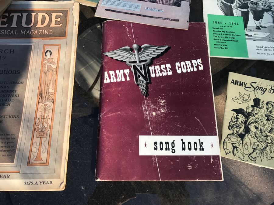 JUST ADDED - Collection Of Various Sheet Music Including Army Nurse Corps Song Book - See All Photos [Photo 3]
