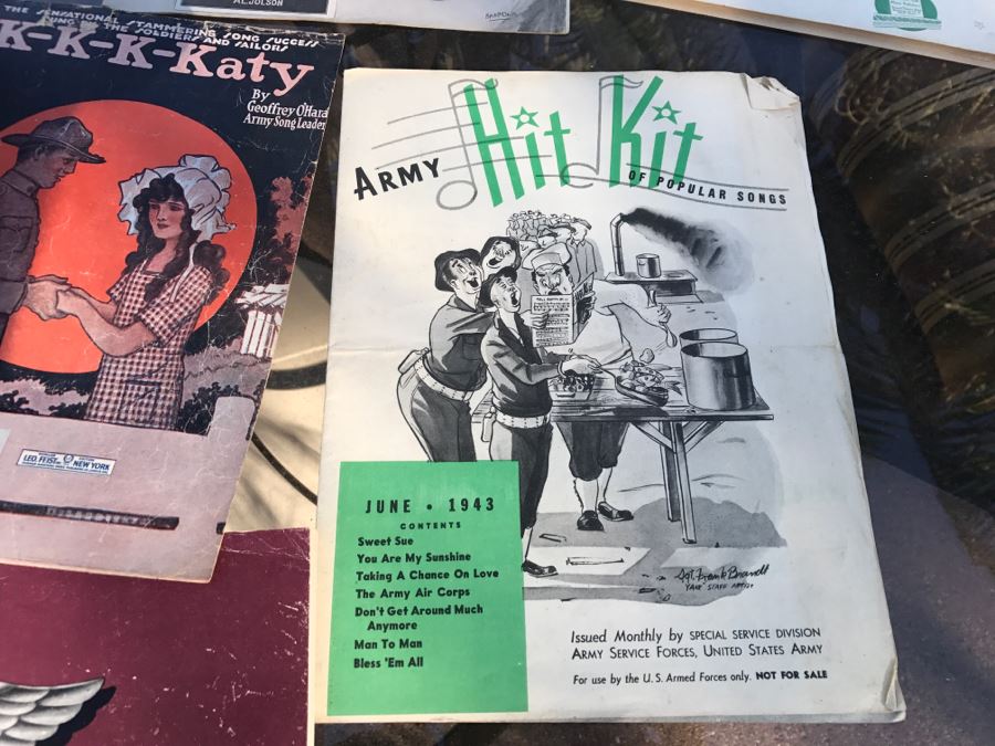 JUST ADDED - Collection Of Various Sheet Music Including Army Nurse Corps Song Book - See All Photos [Photo 6]