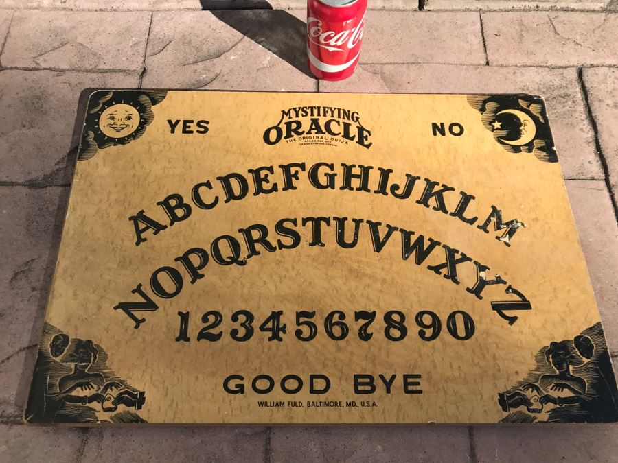 JUST ADDED - Vintage Mystifying Oracle Original Ouija Board Game Board William Fuld Baltimore MD