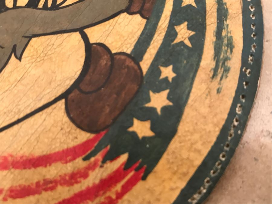 JUST ADDED - Vintage WWII Handmade Patch With Rabbit And US Flag [Photo 10]