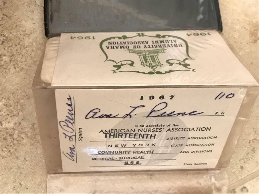 Vintage Army Nurse Military Desk Name Plate And SETAF Identification Card Wallet [Photo 8]