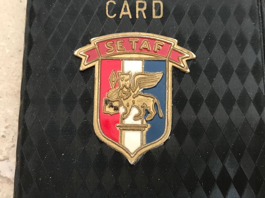 Vintage Army Nurse Military Desk Name Plate And SETAF Identification Card Wallet [Photo 4]