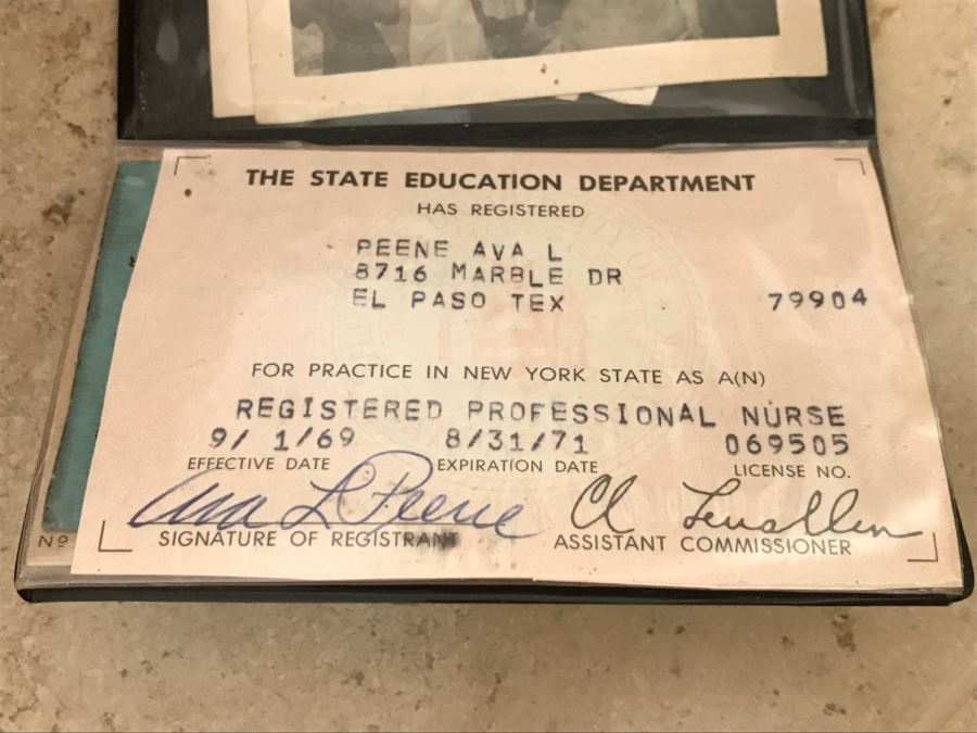 Vintage Army Nurse Military Desk Name Plate And SETAF Identification Card Wallet [Photo 7]