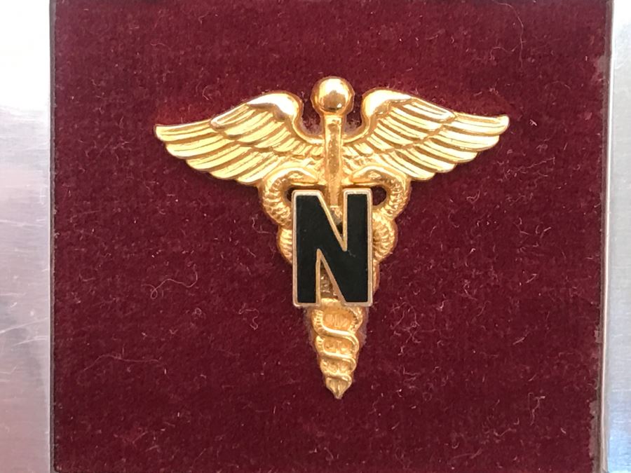 Vintage Army Nurse Military Desk Name Plate And SETAF Identification Card Wallet [Photo 13]