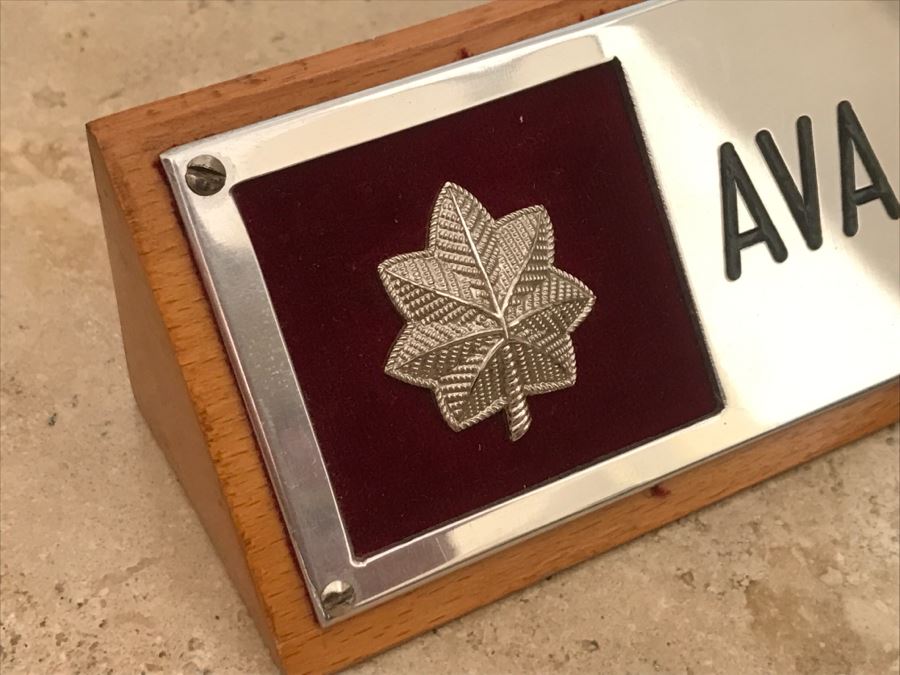 Vintage Army Nurse Military Desk Name Plate And SETAF Identification Card Wallet [Photo 11]