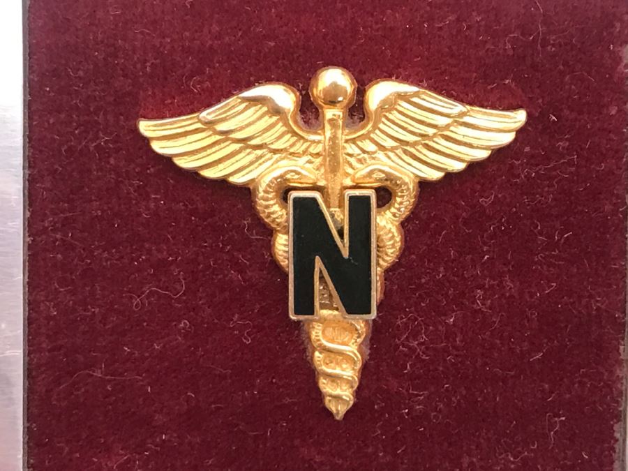 Vintage Army Nurse Military Desk Name Plate And SETAF Identification Card Wallet [Photo 12]