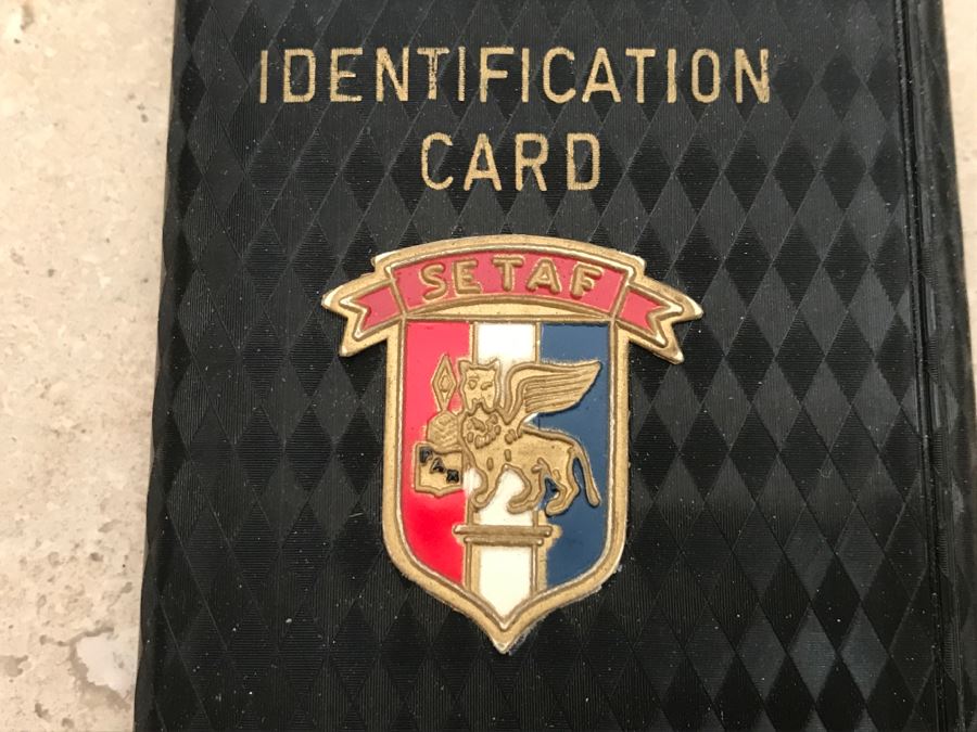 Vintage Army Nurse Military Desk Name Plate And SETAF Identification Card Wallet [Photo 3]