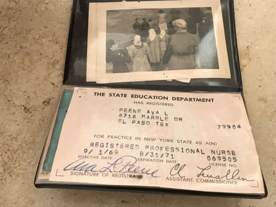 Vintage Army Nurse Military Desk Name Plate And SETAF Identification Card Wallet [Photo 6]